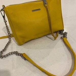 Rebecca Minkoff Bright Yellow Crossbody Small Bag.
